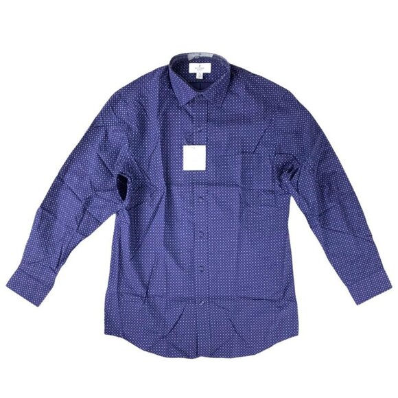 Buttoned Down Classic Fit Long Sleeve Men's Button-Down Shirt Dark Blue - Picture 1 of 11